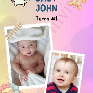 Cute Animals Theme Kids Birthday Invitation