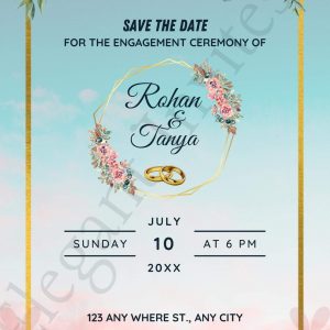 Elegant Engagement Invitation