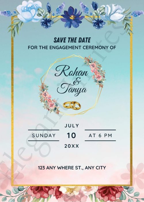 Elegant Engagement Invitation