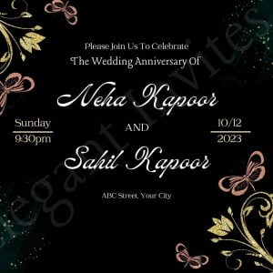 Weddding Anniversary Invitation Card