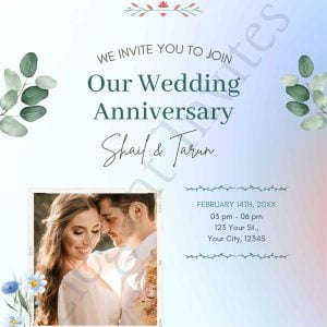 Wedding anniversary invitation