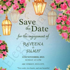 Floral Engagement Card