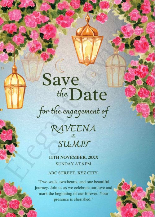 Floral Engagement Card