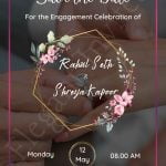 Modern Engagement Invitation Card