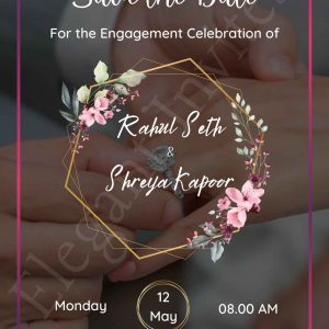 Modern Engagement Invitation Card